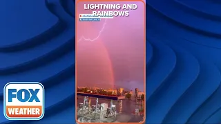 Rare Combination of Lightning and Rainbows Dazzles Onlookers in Utah City
