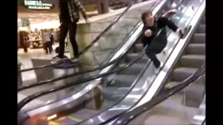 10 Funniest Escalator FAILS 2015 HD