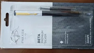 PARKER BETA PREMIUM SILVER FOUNTAIN PEN UNBOXING | How to fill ink in Parker Beta Pen |