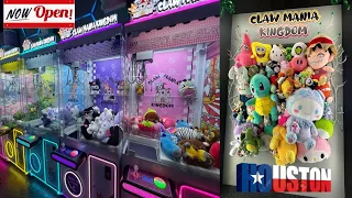 Houston's First Claw Machine Arcade - Claw Mania Kingdom - Best in the United States?!