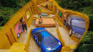 60 Days Building Modern Underground King Room With Super Car Staging In Underground House