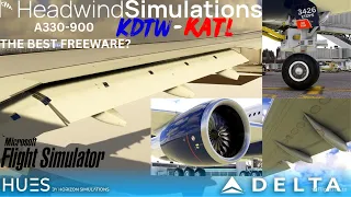 HeadwindSimulations A330-900 | Real Life Delta Air Ops | Best Freeware? | Vatsim ATC | MSFS2020 Live