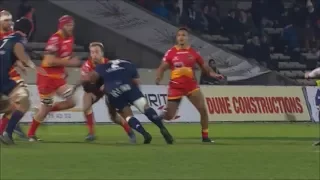 Ole Avei thumping tackle on Sarel Pretorius