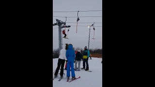 Случай c лыжником  на подъемнике на горнолыжном курорте