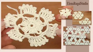 DIY Video Tutorial 2 EASY Crochet flower PART 2 How to join motifs