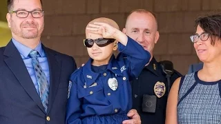 Boy Battling Brain Cancer Sworn Into Local Police