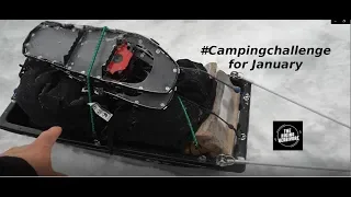 #Campingchallenge January Sub-zero Hammock camping with a pulk
