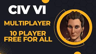 (Gorgo, Short Game with Mid-Game War) Civilization VI Multiplayer Ranked 10 Player Free for All