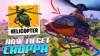 Fortnite - How To Get "CHOPPA" in Game! (TUTORIAL) All 8 Helicopter Locations!