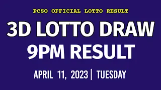 3D LOTTO RESULT 9PM DRAW April 11, 2023 PCSO SWERTRES LOTTO RESULT TODAY 3RD DRAW EVENING