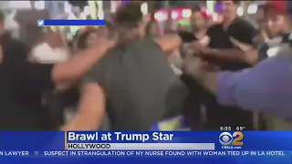 Brawl Breaks Out At Trump's Star On Walk Of Fame