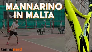 The lowest string tension on tour?! Adrian Mannarino training in Malta