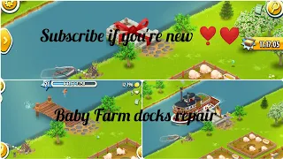 Hay Day | Game Play | Baby farm | Docks Repair | sal gaming