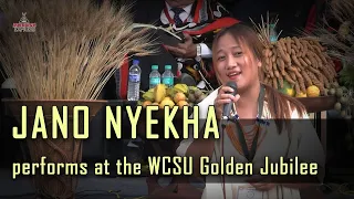 Jano Nyekha performs at the WCSU Golden Jubilee