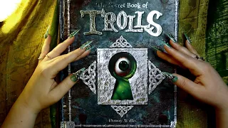 ASMR Interactive Trolls Book 📘 Cardboard Page Turning & Tapping & Tracing ✨ Whispering