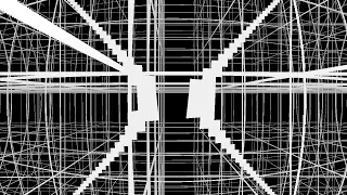 Hyperspace-monochrome. Movement in four-dimensional space. 4D. Fourth dimension.