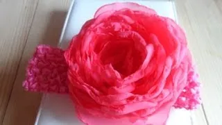 Мастер класс Как сделать розу из Шифона Rose Fabric how to. Diy