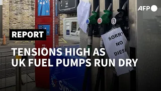 Fuel pumps run dry in UK as government blames panic buying | AFP