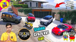 Franklin and ShinChan and BlackChan Stolen CRAZY XYZ all Indian cars in GTA 5 | Candy Gamer