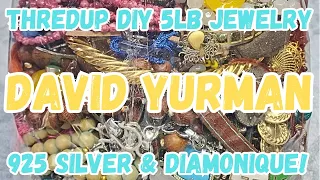 David Yurman, 925 Silver & Diamonique Diamonds Thredup DIY 5lb Jewelry Jar Unboxing #jewelryunboxing