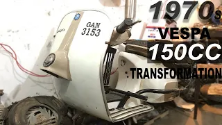 1970s Piaggio 150cc Italian Vespa Transformation Part 1 | Vlog#4