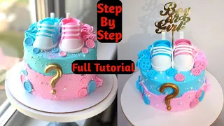 Fault Line Baby Shower Cake Full Tutorial | Pink And Blue Baby Shower Cake | Seller FactG