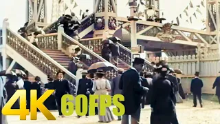 4K-60FPS Amazing Rare Footage of Cities Around the World ~The 1890's