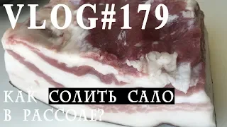 ВЛОГ#179. Рецепт засолки сала в рассоле.