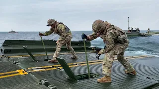 Amazing Process of Building US Most Advanced Military Bridge at Sea