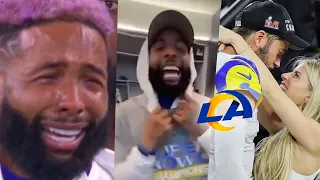 Odell Beckham, Matt Stafford, & Cooper Kupp PARTY After Super Bowl! Rams Locker Room Is INSANE!