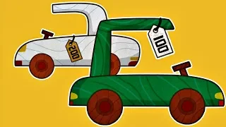 Dessin animé éducatif pour enfants de mini voitures avec Prabou et Nico: au magasin