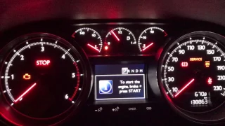 Peugeot 508 GT cold start with new battery