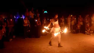 Fire Dancer Melody Kay with Hula Hoop @ Burning Man 2012