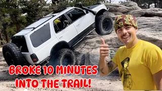 WE BROKE 10 MINUTES INTO THE TRAIL!