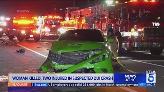 Mother killed, 2 hospitalized after alleged DUI driver sends cars flying off PCH in Pacific Palisade