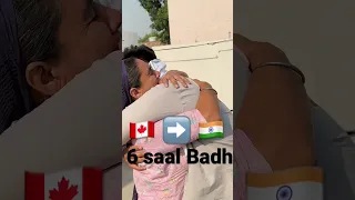 Surprise Visit to India 🥰🥰 || After 6 years #surprisevisit #family #mom #dad #canada #punjab