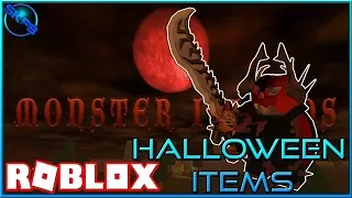 Showcasing Halloween Items! {} ROBLOX - Monster Islands