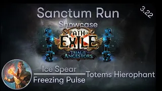 [PATH OF EXILE | 3.22] – Ice Spear / Freezing Pulse Totems Hierophant Sanctum Run Example