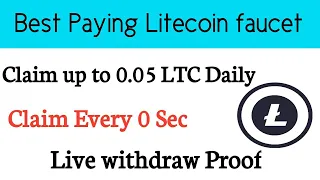 Highly paying Litecoin faucet || Earn up to 0.05LTC Daily ||No Short links