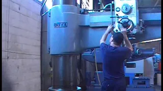 OOYA #RE3-2500 RADIAL DRILL, SECOND VIDEO