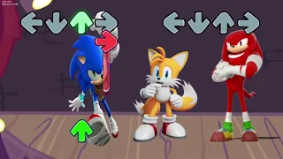 Sonic Knuckles and Tails Put A Child Into A Blender FNF MOD