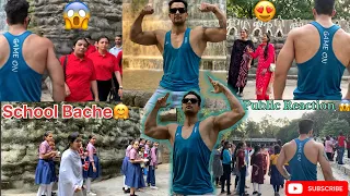 When bodybuilder goes in public 😱|| Amazing public Reaction 😍|| Girl Reaction 😱Bache dar gye 👿||