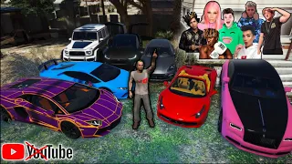 GTA 5 - Stealing Luxury Youtubers Cars with Trevor! | (Real Life Cars #20)