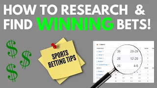 How to Research & Find Winning Bets! —  Sports Betting 101: Episode 3