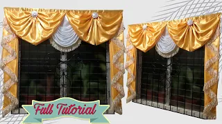 Simple Valance Curtain | Swags & Tails | Full Tutorial for beginners | Unique Style