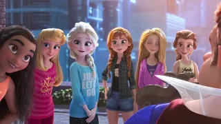 Disney princesses major scenes in Wreck it Ralph: Ralph breaks the internet 👑👸❤️