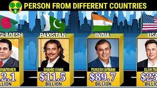 🤑 Rich Person From Different Countries|Billionaires from different countries|3d Comparison