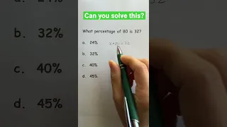 How To Solve Math Percentage Word Problem?