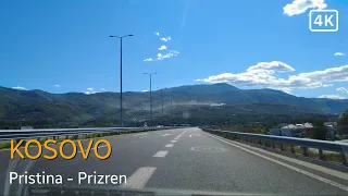 4K - Kosovo - Driving from Pristina Airport to Prizren