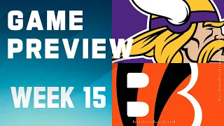 Minnesota Vikings vs. Cincinnati Bengals | 2023 Week 15 Game Preview